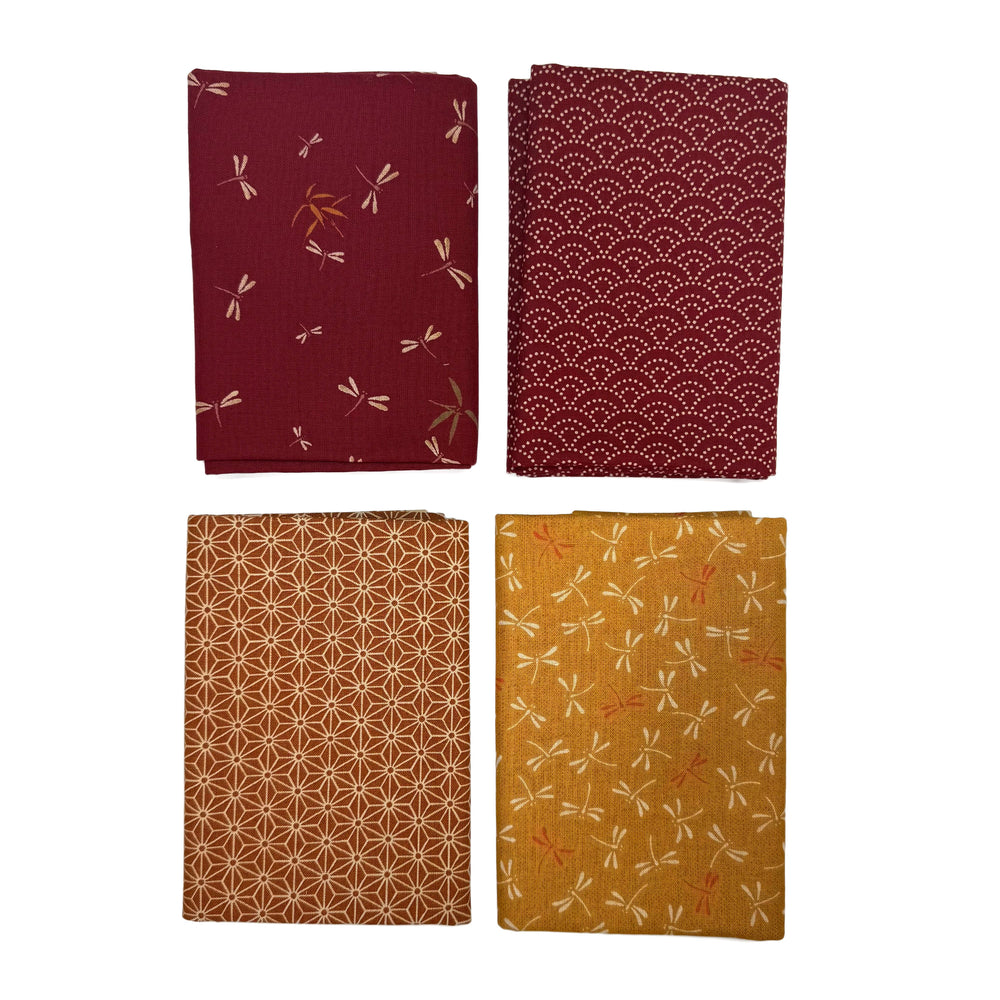 Fat Quarter Stoffpaket - No.1.1 - Rot & Ocker