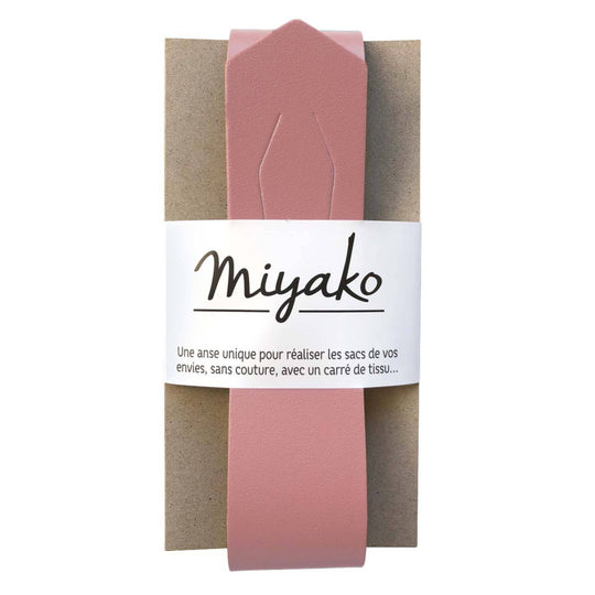 Miyako Taschengriff aus Leder - 21 rosa